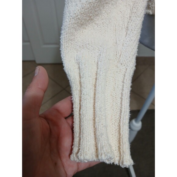 J.Crew Womens M Mock Neck Ivory Chenlle Knit Sweater Cozy Pullover - Picture 5 of 15